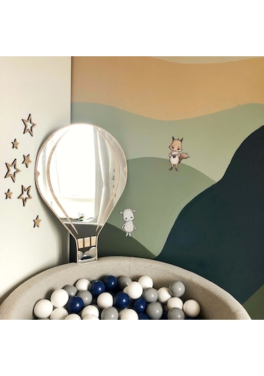 Hdrlazerdizayn Sıcak Hava Balonu Model Pleksi Ayna Çok Renkli