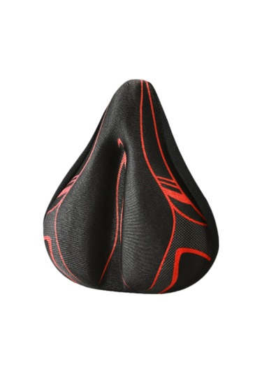 Suntek Bisiklet Sele Minderi Yumuşak Geniş Yol Bisikletleri Siyah Kırmızı