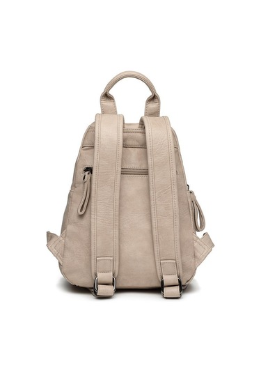 Mini Boy Yıkama Deri Kadın Sırt Çantası 21-k Barcelona 1929 Koyu Bej