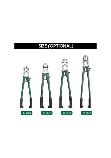 Padalink Tuosen T8 Çelik El Kesici - Çelik Çubuk, Tel Ve Tel Kablo Kırıcı - Yeşil/gümüş 12 İnç