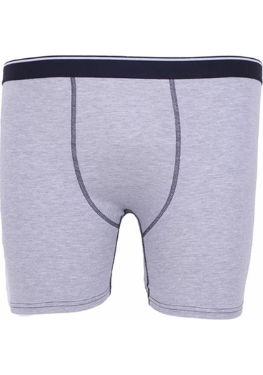 Starbattal Erkek Büyük Beden Likralı Uzun Paça Boxer 11906 Grı Melanj - Grı Melanj
