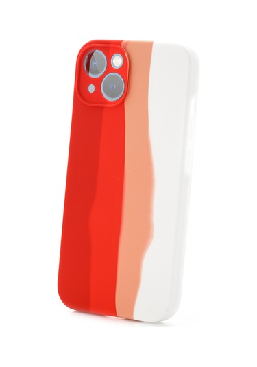 İphone 12 Uyumlu Kılıf Gökkuşağı Rainbow Lansman Silikon-leke Tutmayan Yüzey-tam Koruma Sağlar Kirmizi