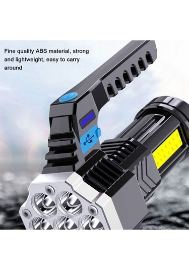 Novahub Taşınabilir Çok Modlu Yüksek Parlaklıklı Siyah Kamp Feneri, Siyah Siyah