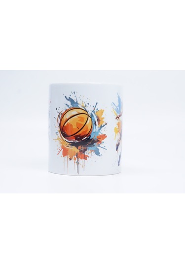 Splash Dunk Seramik Kupa Beyaz - Çok Renkli