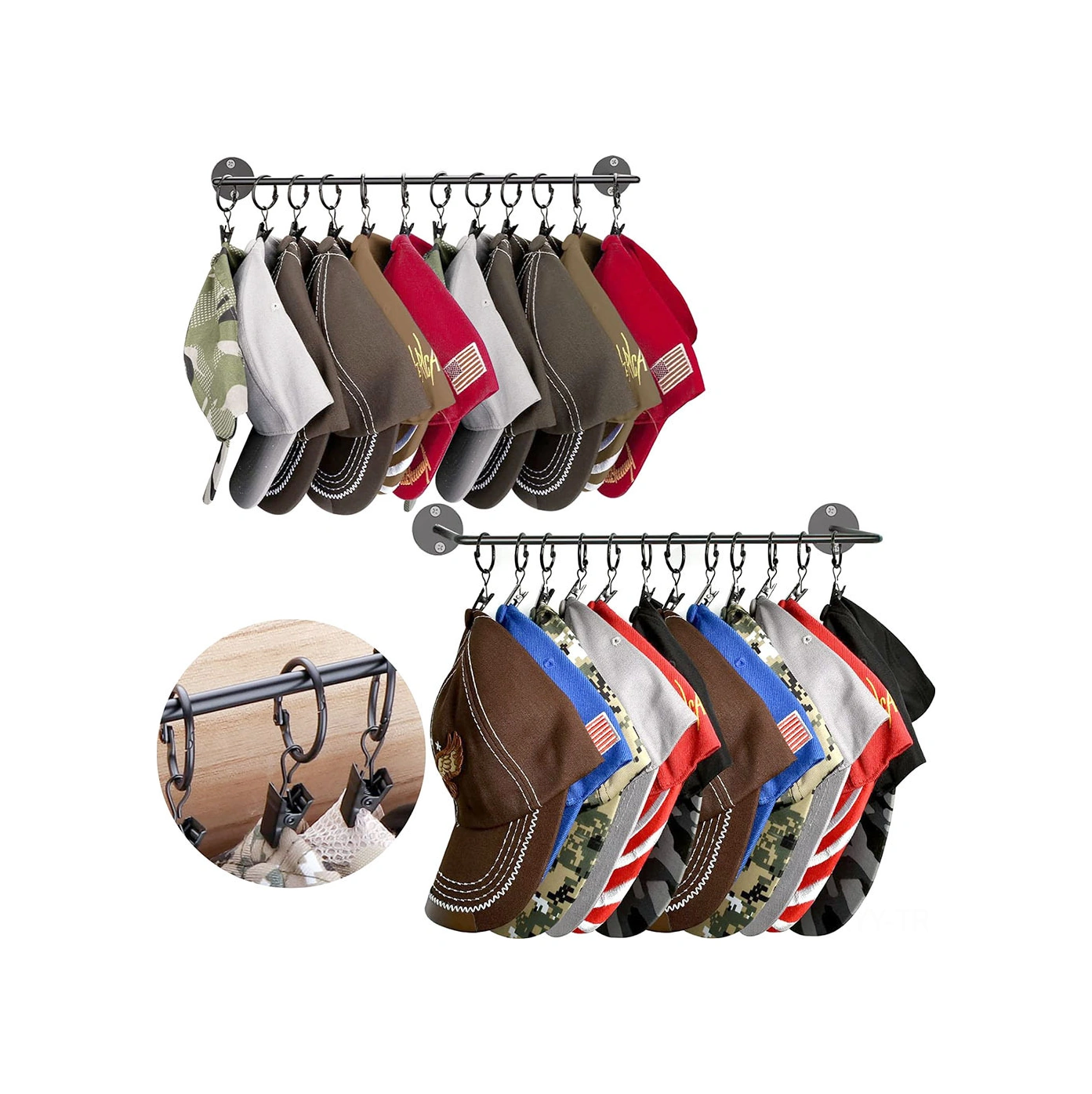 Yaleker Ev Kullanıma Dayanıklı Demir Çubuklu Duvar Asma Rakamı, 10 Adet/ Paket, Çok Amaçlı Çember Klemeleri İle Ev Organizasyonu Kolaylaştırıcı Diğer