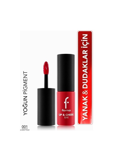 Flormar Lip & Cheek Gün Boyu Kalıcı Çok Amaçlı Tint 001 Scarlet Ruby