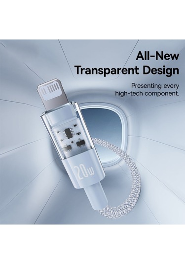 Baseus Cd Serisi Pd20w Usb-c / Type-c - 8 Pin Hızlı Şarj Veri Kablosu, Uzunluk: 1 M