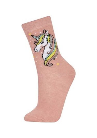 Defacto Kız Çocuk 3'lü Pamuklu Uzun Çorap D5725A8NSKR1 Çok Renkli Defacto Kız Çocuk 3'lü Pamuklu Uzun Çorap D5725A8NSKR1 Çok Renkli