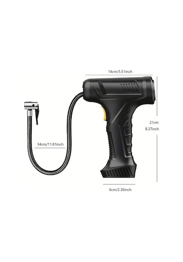 Xuweiwei Kablosuz Modeli Lastik Şişirme Taşınabilir Hava Kompresörü 150psı Dijital Basınç Ölçerli Araba Bisiklet Motosiklet Pompası