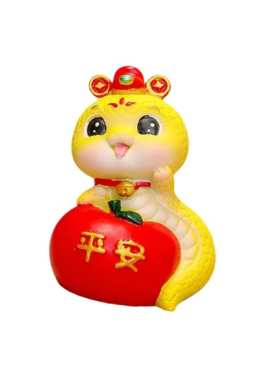 Homyl Yılan Heykelciği Çin Yeni Yılı 4,8-cm-x-4,8-cm-x-7-cm