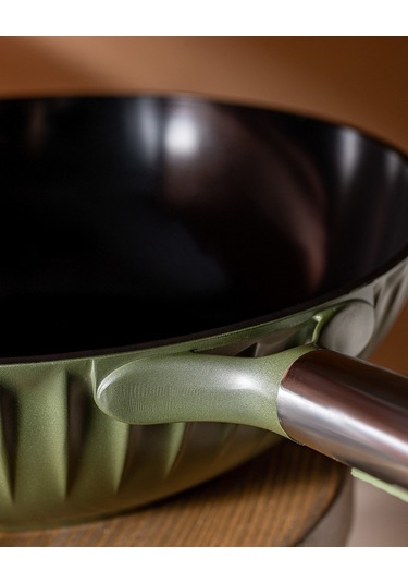 Madame Coco Freya Wok Tava - Yeşil - 30 CM