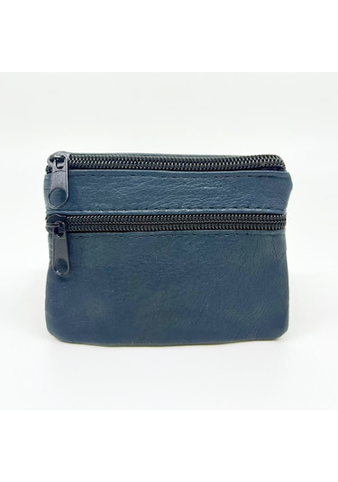 Hakiki Deri Bozuk Paralık Koyu Lacivert