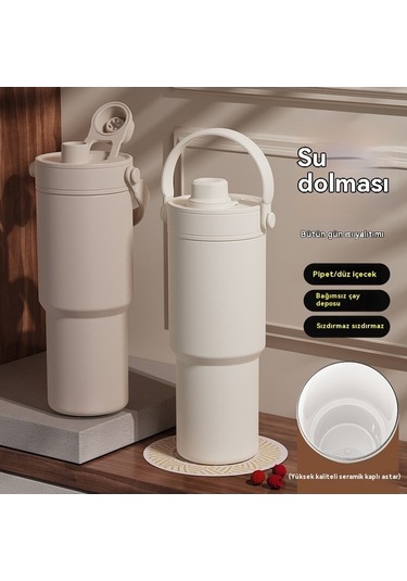 Pazly Yüksek Ve Termos Taşına Siyah Siyah Seramikiçtank Saman Paslanmazçelik Kapiteli Jian İle Fincan Fincan Fan Eş Den Degerli Çiftçi Büyük Ara 316 Hn Siyah