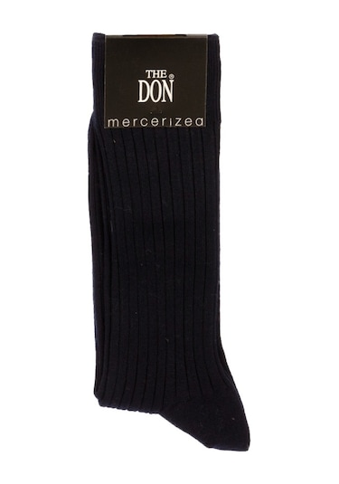 The Don Lacivert Renk Ripli Merserize Erkek Çorap Çok Renkli
