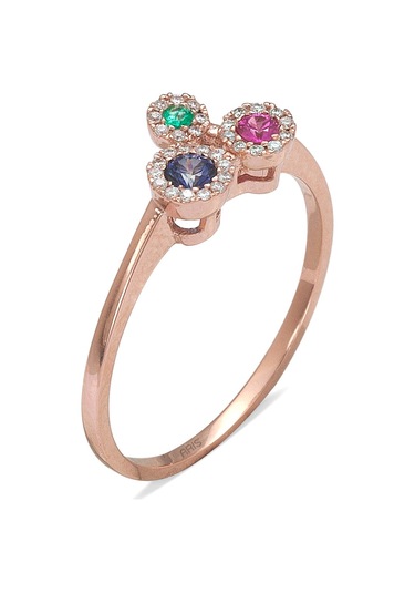 Ariş Renkli  Taşlı Pırlanta Yüzük