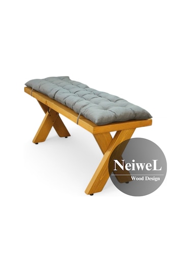 Neiwel Garden Lio Doğal Ahşap Bahçe Bank-40-120 Açık Ceviz