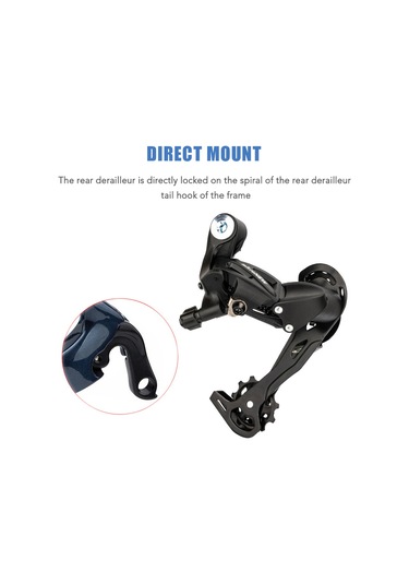 Geeroyoo 7/8/9 Vitesli Dayanıklı Dağ Bisikleti Arka Vites Değiştirici, Kolay Kullanım Ve Bakım Siyah