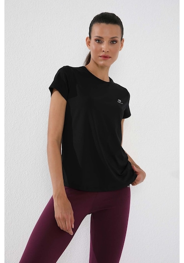 Tommy Life Siyah Basic Kısa Kol Standart Kalıp O Yaka Kadın T-shirt - 97144 Siyah