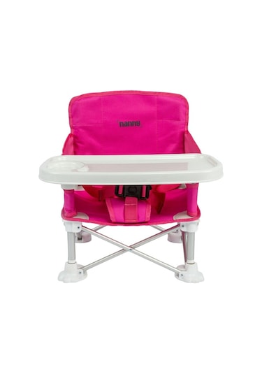 Deluxe Portatif Katlanabilir Mama Sandalyesi Pembe