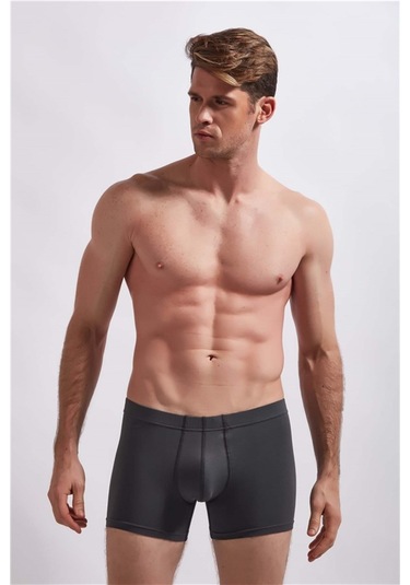 Josejuan 3'Lü Erkek Boxer Koton Likralı Yan Dikişsiz 1001-Siyah - Antrasit - Lacivert