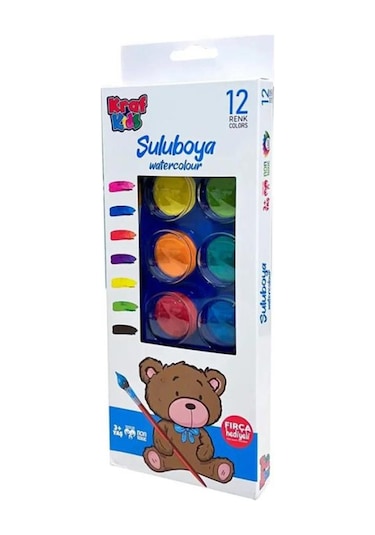 Kraf Kids Suluboya 12 Li 12 Renkli