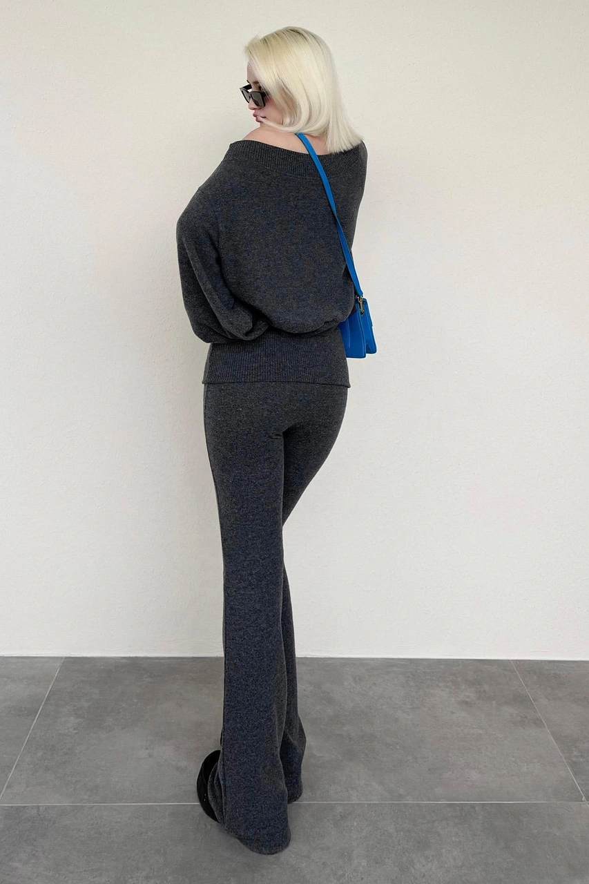 Antrasit Bluz Pantolon İkili Takım Mg2289 Antrasit