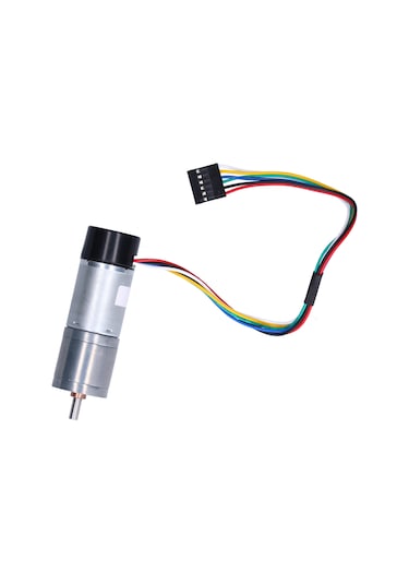 Dianziye 12v 280rpm Hall Kodlayıcıli Dc Redüksiyon Motoru, Akıllı Araçlar İçin Sürtünme Dayanıklı Metal Gövde, Hız Ölçümü Ve Sinyal Geri Bildirimi