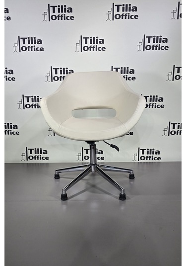 Monaco Çalışma Kesim Koltuğu Konik Sabit Ayak Krem