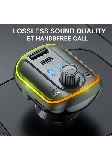 Besthome1 Araç Fm Transmitteri Bt 5.0, Pd18w+qc3.0, Led Işık Modu, Sesli Asistan, Çoklu Ses Seçenekleri