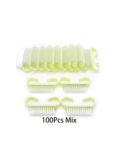 10/20/50/100 Adet Kolu Kavrama Tırnak Fırçası Tırnak Fırçalama Temizleme Tırnak Fırçaları Temizleyici Tırnak Scrubber Toplu Erkekler Kadınlar İçin Jearlyu Whıte