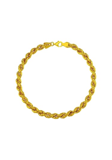 14 Ayar Altın Kalın Halat Burgu Bileklik Sarı Altın