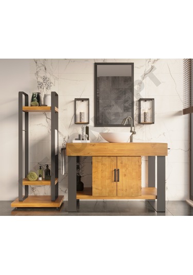 Ntconcept Arwen Doğal Ahşap Hilton 3'Lü Set Açık Ceviz