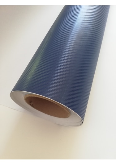 Carbon Folyo Lacivert 152 cm x 1 mt Hava Kanallı