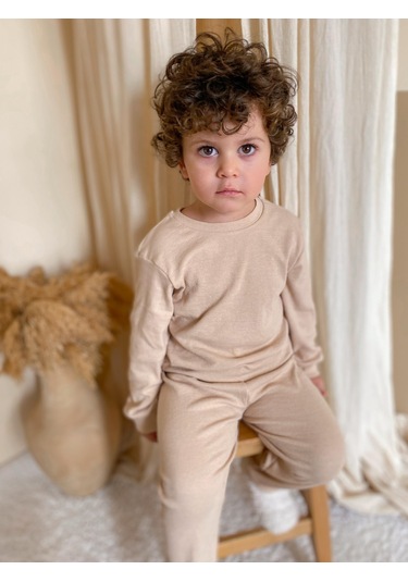 Kaşkorse Mevsimlik Pijama Takım Bej
