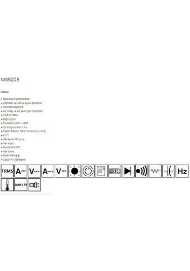 Mastech Ms5208 Dijital İzolasyon Multimetresi