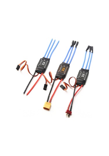 Samdoo 30a Brushless Esc: Sürekli 30a, Anlık 35a, 4v-16v Voltaj Aralığı, T Plug, 5v 2a Bec, Hız Kontrol, Koruma Fonksiyonları Mavi