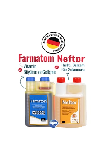 Munich Vet 2'li Set Kuşlar İçin Farmatom Vitamin Neftor Hırıltı