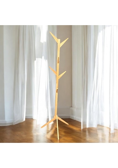 Askılık Ahşap 8 Askılı 183 Cm Sök Tak Kolay Montajlı Askılık Tornavida Diğer