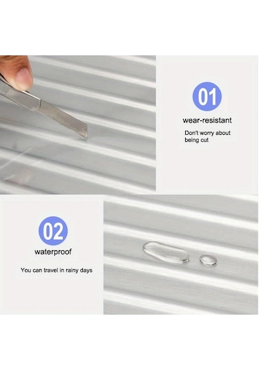 Chuangyinshop Su Gezgin 20 Inç Pvc Su Geçirmez Şeffaf Bavul Kılıfı Koruyucu