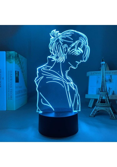 Ruicoo 3d Led Eren Yeager Aydınlatma Lambası - Dokunmatik Kontrollü Anime Gece Işığı Diğer