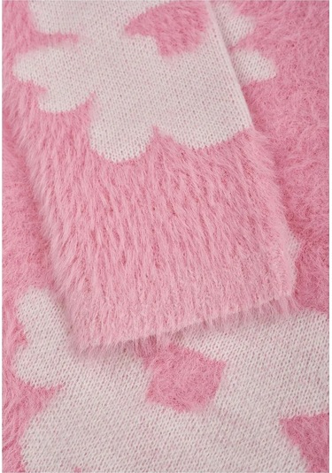 Kari Kız Çocuk İçin Kabarık Baskılı Kazak 420118254 Beyaz