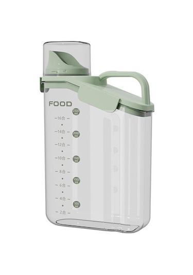 Hava Geçirmez Gıda Saklama Kapları Tahıl Dağıtıcı Tahıl Kabı Saklama Kutusu Pirinç Dağıtıcı Tahıl Dağıtıcı Mutfak Düzenleyici Açık Yeşil