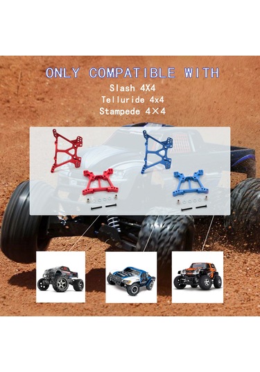Youmex Alüminyum Ön Şok Kolu Kırmızı - Traxxas Slash/stampede/telluride 4wd İçin 6839 Yerine Bjm008