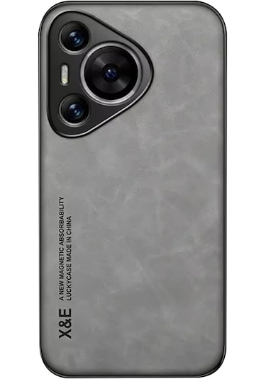 Huawei Pura 70 Deri Kaplama Kılıf Al4970 Gri