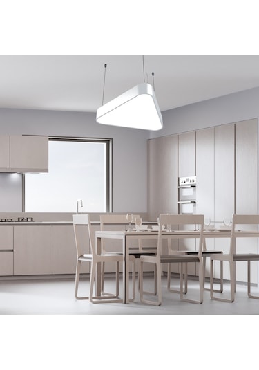 Üçgen Davul Modern Led Avize Linear Armatür Lineer