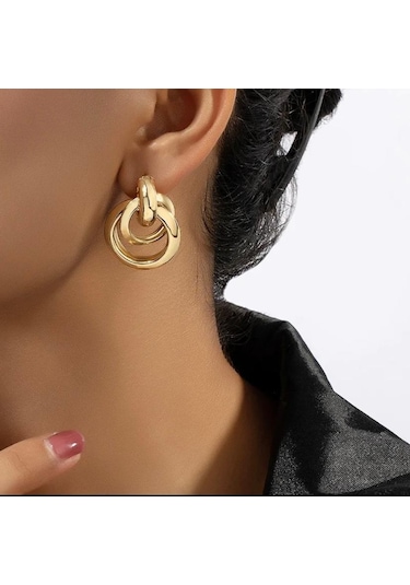 Demokan Kadın Küpe Twisted Küpe 001