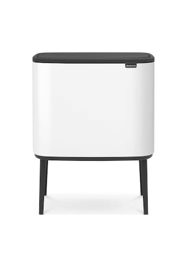 Bo Çöp Kovası Dokunmatik, Ayaklı, 36lt - Beyaz Beyaz