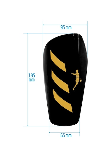 Pro Futbol Tekmeliği Çoraplı Çocuk Yetişkin Kaval Koruyucu Tekmelik Futbolcu Dizliği Siyah