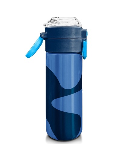 Coral High 500 Ml Lacivert Mavi Desenli - Erkek Çocuk Paslanmaz Çelik Okul Termosu/suluk/matara Çok Renkli