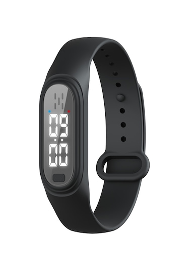 Kosona Siyah Q2 Dış Mekan Ultrasonik Kovucu Bileklik - 3 Seviye Ayar, Saat Gösterimi, Hamile Ve Bebek Uygun